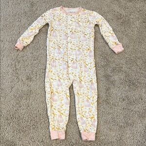 Magnetic Me Pink and Cream Floral Footie